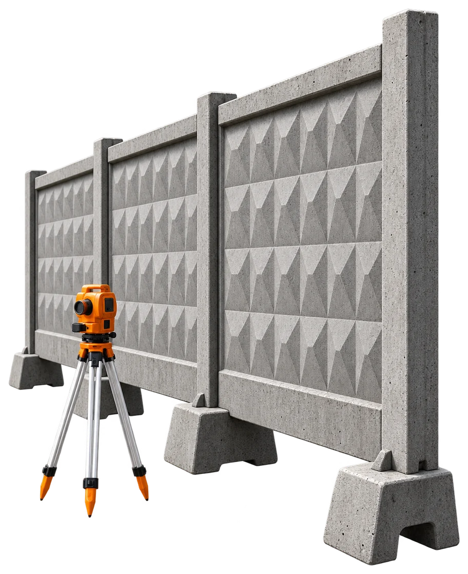 Миниатюра бетонного ограждения
